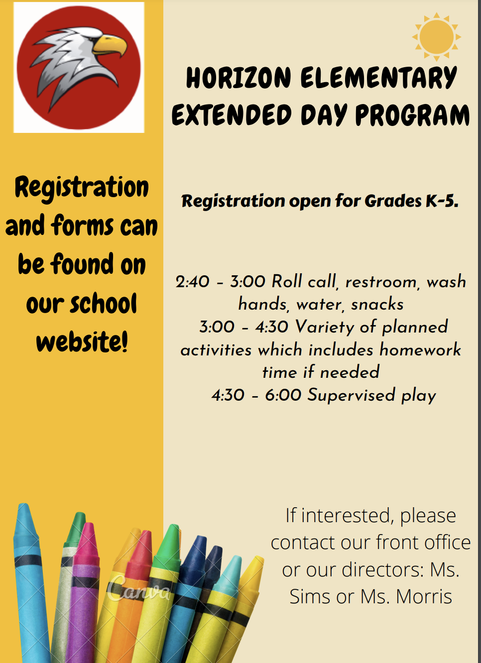  Extended Day Registration